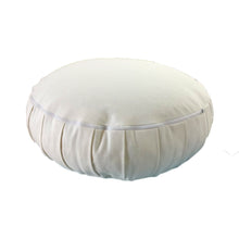 Load image into Gallery viewer, Meditation Cushion Zafu With Buckwheat Hulls Filled - Solid off White