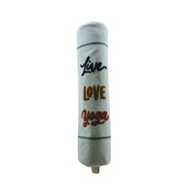 Load image into Gallery viewer, Yoga Mat Bag - "Live LOVE yoga" Embroidered - Aqua