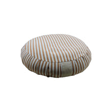 Load image into Gallery viewer, Meditation Cushion Zafu With Buckwheat Hulls Filled - Stripe Print - Beige & Multi