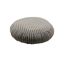 Load image into Gallery viewer, Meditation Cushion Zafu With Buckwheat Hulls Filled - Stripe Print - Beige & Multi