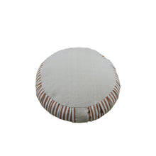 Load image into Gallery viewer, Meditation Cushion Zafu With Buckwheat Hulls Filled - Stripe Print - Beige & Multi
