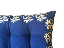 Load image into Gallery viewer, Meditation Cushion/Floor Pillow - Om Embroidered - Blue