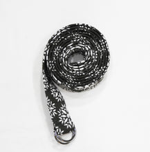 Load image into Gallery viewer, Yoga Belt For Stretching and Flexible Yoga - Floral Print - Charcoal