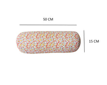 Load image into Gallery viewer, Bolster With Buckwheat Hulls Filled - Floral Print - Red & Orange