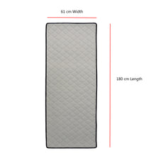 Load image into Gallery viewer, Cotton Anti-Skid Yoga Mat With Rubber Backing - Black