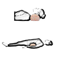 Load image into Gallery viewer, Bolster With Buckwheat Hulls Filled - Floral Print - Red & Orange