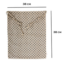 Load image into Gallery viewer, Travel Laundry Bag - Polka Dot Print - Beige & Blue