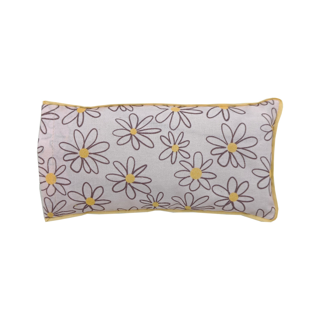 Eye Pillow Filled with Flaxseed - Outline Floral printed Eye Pillow with piping