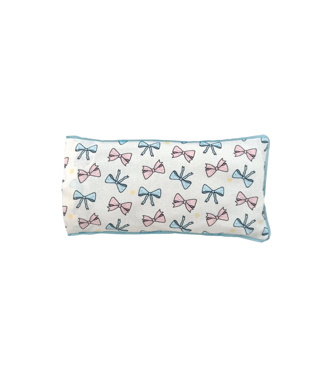 Eye Pillow Filled with Flaxseed - Bow printed Eye Pillow with piping