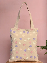 Load image into Gallery viewer, Kanyoga - Heart Shape Aari Embroidered Women&#39;s Stylish Tote Bag
