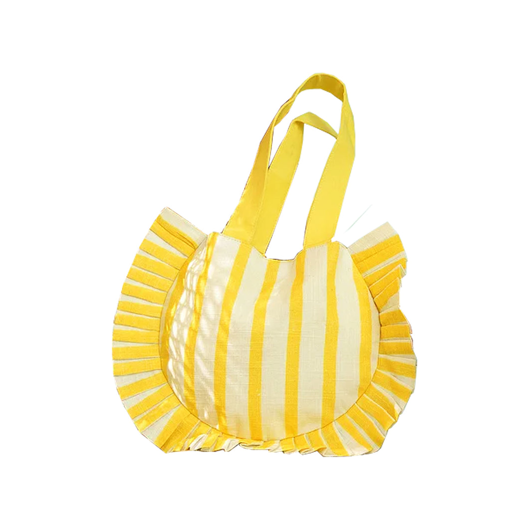 Kanyoga - Sunshine Stripe Printed Pleated Pouch Bag