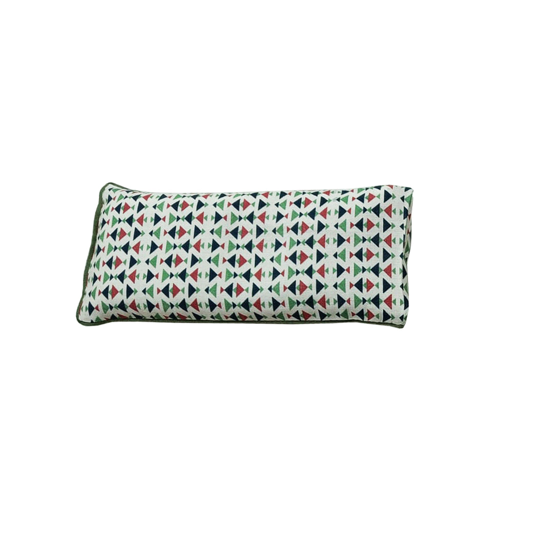 Eye Pillow Filled with Flaxseed - Printed Geometric Pattern Eye Pillow with piping