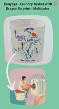 Load and play video in Gallery viewer, Laundry Basket With Dragonfly Print - Multicolor
