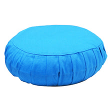 Load image into Gallery viewer, Meditation Cushion Zafu With Buckwheat Hulls Filled - Solid Teal
