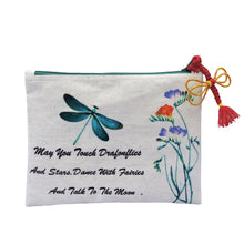 Load image into Gallery viewer, Hand Pouch With Dragonfly Print - Multicolor
