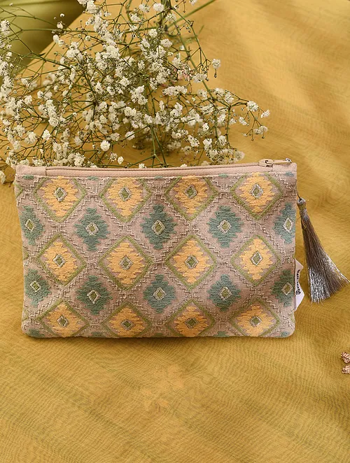 Kanyoga - Zari embroidered pouch