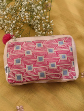 Load image into Gallery viewer, Kanyoga - Decorative geomatrial embroidered pouch
