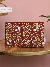 Load image into Gallery viewer, Kanyoga - All over floral embroidered pouch with sequins work
