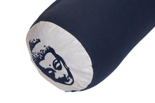 Load image into Gallery viewer, Yoga Bolster - Buddha Embroidered - Dark Blue &amp; White
