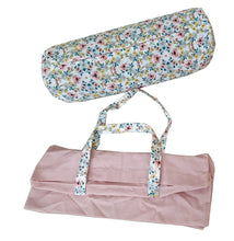 Load image into Gallery viewer, Buckwheat Hull Bolster with Carry Bag - Floral Lake Ditsy print - Pink
