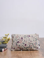 Kanyoga Cotton Floral Embroidered Women's Stylish Hand Bag Clutch (Beige & Multi)