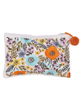 Load image into Gallery viewer, Kanyoga Spring Bloom Embroidery Cotton Pouch With Pom Pom Attached For Women
