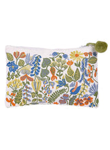 Load image into Gallery viewer, Kanyoga Spring Garden Embroidery Cotton Pouch With Pom Pom Attached For Women
