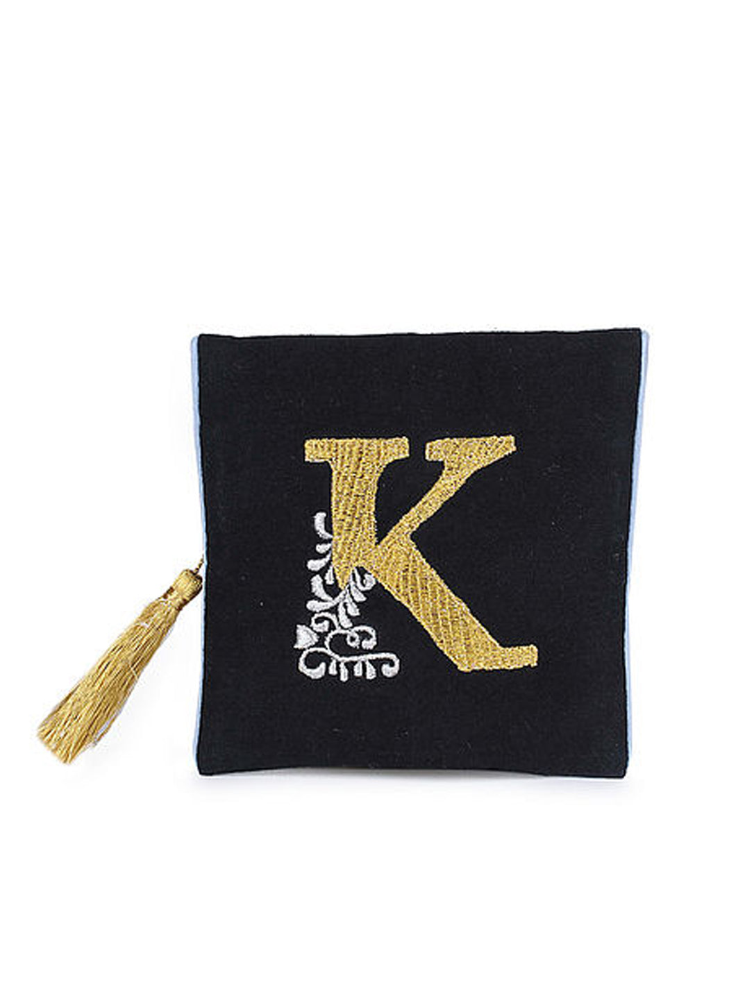 Kanyoga Embroidered Cotton Square Pouch For Women