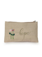 Load image into Gallery viewer, Kanyoga Cotton Pouch With ‘Hope’ Embroidered For Women
