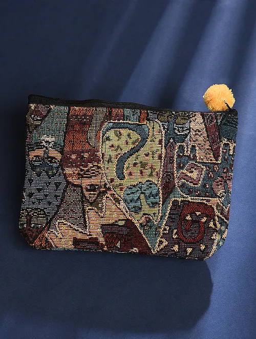Kanyoga - Abstract Pouch with Pom-Pom