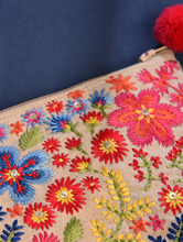 Load image into Gallery viewer, Kanyoga - Embroidered Pouch with Pom-Pom
