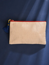 Load image into Gallery viewer, Kanyoga - Geometric  Embroidery Pouch with Tassel
