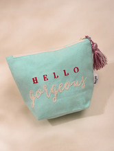 Load image into Gallery viewer, Kanyoga - Kids Embroidered Cotton Pouch with Tassel
