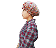 Shower Cap - Floral Print - Red & Orange