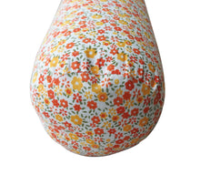 Load image into Gallery viewer, Bolster With Buckwheat Hulls Filled - Floral Print - Red &amp; Orange
