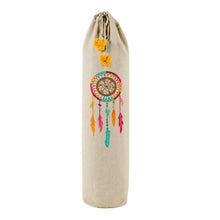 Load image into Gallery viewer, Yoga Mat Bag - Dream Catcher Embroidered &amp; Print - Beige &amp; Multi
