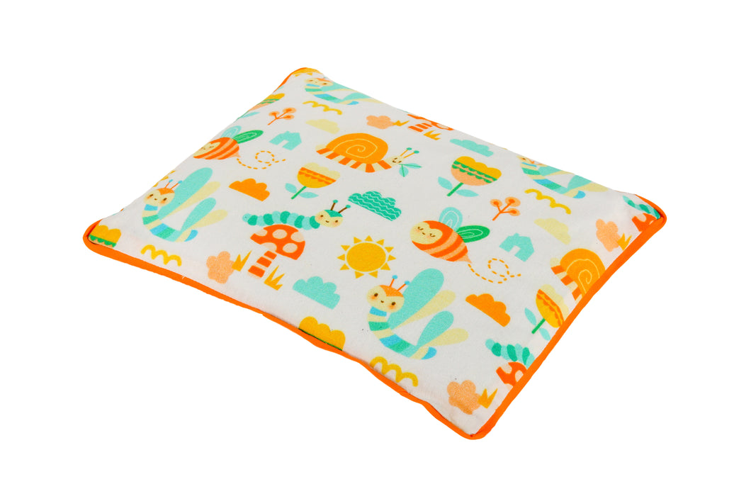 Mustard Seed Baby Head Shaping Pillow & Flat Head Syndrome Prevention - Animal Print - Small Size