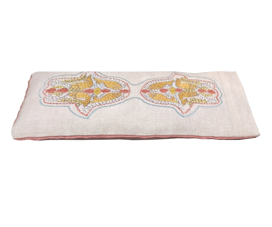 Eye Pillow Filled With Lavender & Flaxseed - Hamsa Hand Embroidered