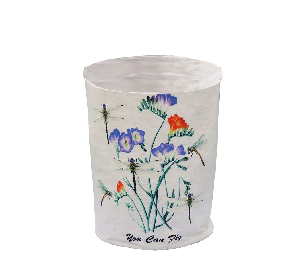 Laundry Basket With Dragonfly Print - Multicolor