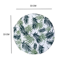 Load image into Gallery viewer, Shower Cap - Palm Leaf Print - White &amp; Green
