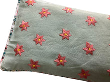 Load image into Gallery viewer, Eye Pillow Filled With Lavender &amp; Flaxseed - Peach Flower Embroidered
