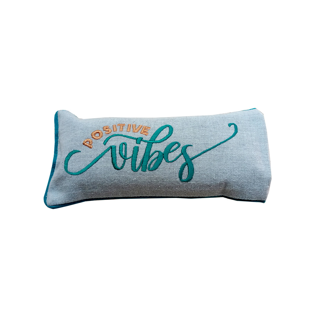 Eye Pillow Filled with Flaxseed - Typographic Design - 