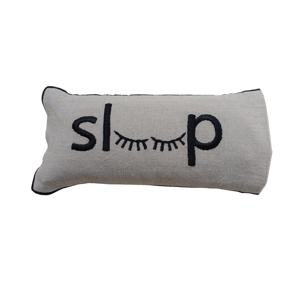 Eye Pillow Filled with Flaxseed - Typographic Design - 