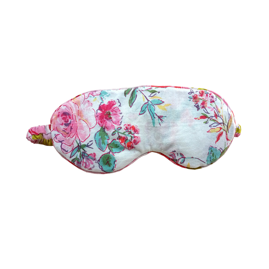 Eye Mask Filled With Dried Lavender Flowers - Cotton With Floral Print