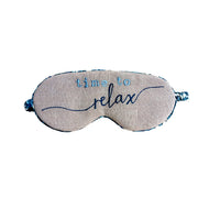 Eye Mask Filled With Dried Lavender Flower - Cotton Typographic 
