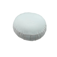 Load image into Gallery viewer, Meditation Cushion Zafu With Buckwheat Hulls Filled - Solid off White

