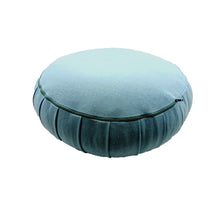 Load image into Gallery viewer, Meditation Cushion Zafu With Buckwheat Hulls Filled - Solid Aqua
