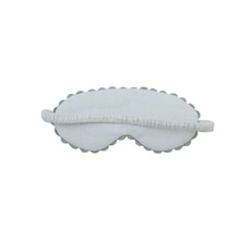 Load image into Gallery viewer, Eye Mask - Solid white with multi color Ric-Rac piping
