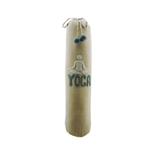 Load image into Gallery viewer, Yoga Mat Bag - &quot;YOGA&quot; Embroidered  - Beige &amp; Multi

