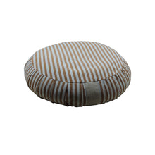 Load image into Gallery viewer, Meditation Cushion Zafu With Buckwheat Hulls Filled - Stripe Print - Beige &amp; Multi
